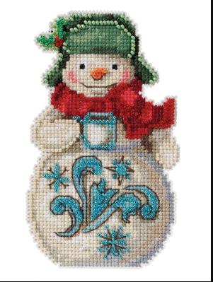 Snowman with Cocoa by Jim Shore Cross Stitch Kit
