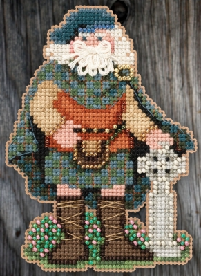 Scotland Santa Cross Stitch & Bead Kit