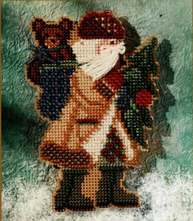 Allegheny Santa Cross Stitch & Bead Kit