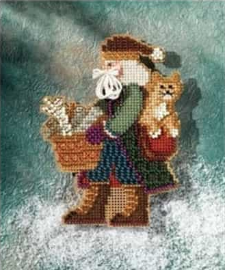 Smoky Mountain Santa Cross Stitch Kit