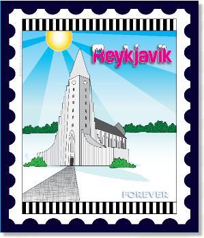 International City Stamp: Reykjavik