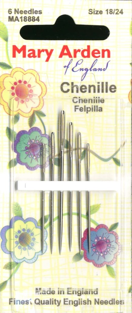 Mary Arden Chenille Hand Needles Assorted Sizes 18-24 6 Count