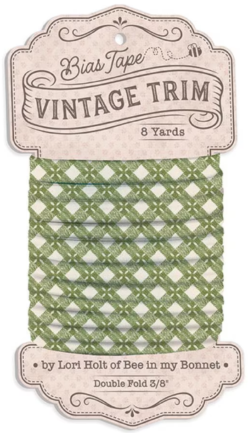 Lori Holt 3/8" Double Fold Bias Tape Tablecloth Olive