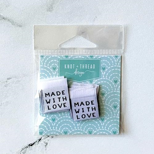 Sew in Labels Made w/Love 3/4" from Knot And Thread