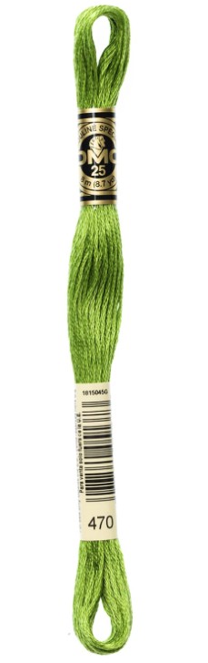 DMC Embroidery Floss Color 470 Light Avocado Green
