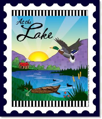 At The Lake Stamp