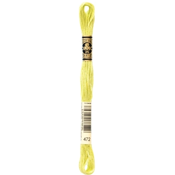 DMC Embroidery Floss Ultra Light Avocado Green 472