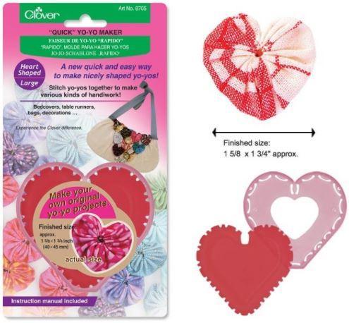 Clover Quick Yo-Yo Maker: Heart-Shaped Large