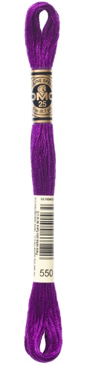 DMC Embroidery Floss Color 550 Very Dark Violet