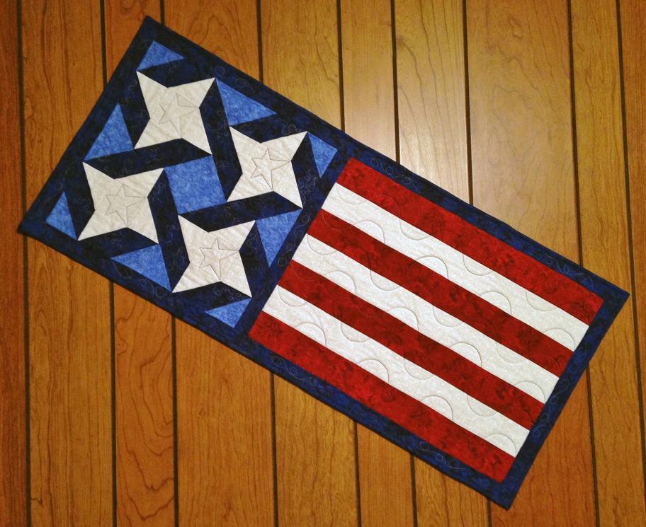 Stars And Stripes Table Runner From Cut Loose Press