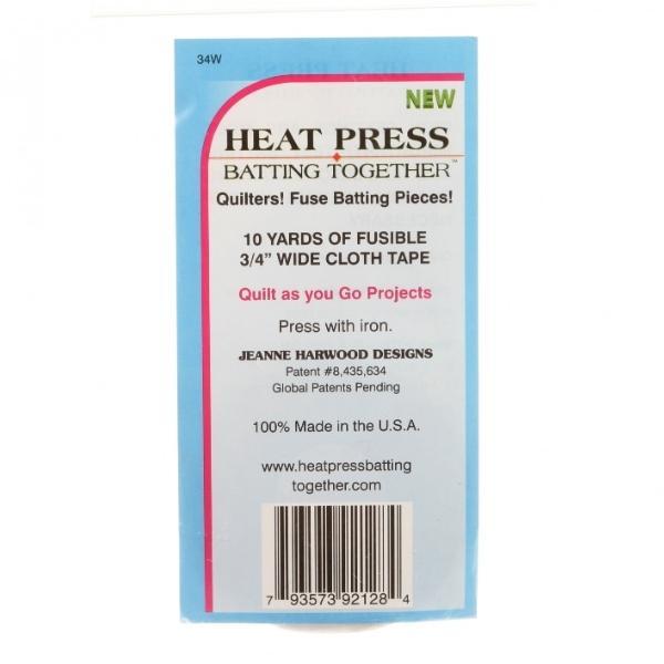 Heat Press Batting Together 3/4" X 10Yd