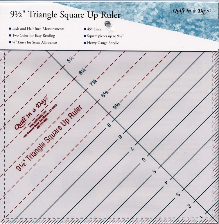 Triangle Square Up Ruler 9 1/2 Inch From Quilt In A Day