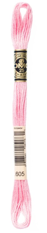 DMC Embroidery Floss Color 605 Very Light Cranberry