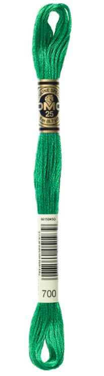 DMC Embroidery Floss Color 700 Bright Christmas Green