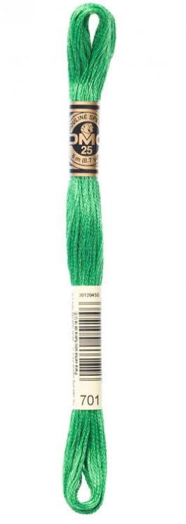 Metallic Spring Green DMC Embroidery Floss