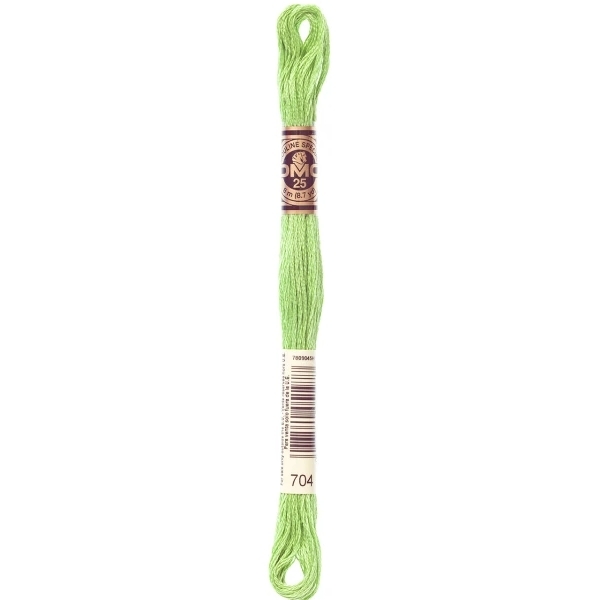 DMC Embroidery Floss Bright Chartreuse 704