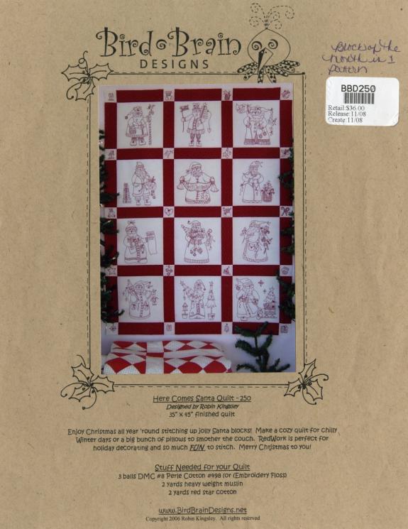 Here Comes Santa Quilt By Robin Kingsley For Bird Brain Designs