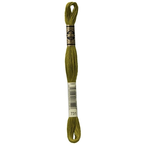 DMC Embroidery Floss Dark Olive Green 731