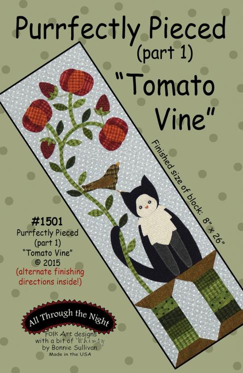 Purrfectly Pieced Pattern - Part 1: Tomato Vine By Bonnie Sullivan For All Through The Night
