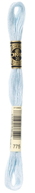 DMC Embroidery Floss Color 775 Very Light Baby Blue
