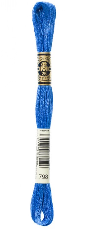 DMC Embroidery Floss Dark Delft Blue 798