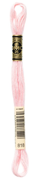DMC Embroidery Floss Color 818 Baby Pink