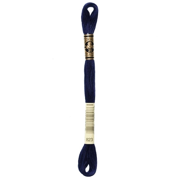 DMC Embroidery Floss Dark Navy Blue 823