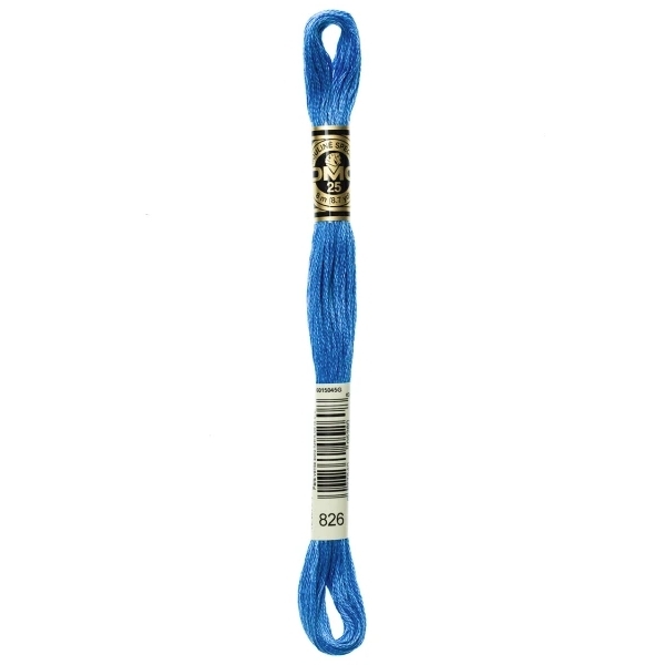 DMC Embroidery Floss Medium Blue 826