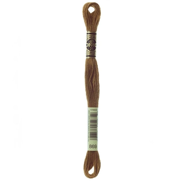 DMC Embroidery Floss Very Dark Hazelnut Brown 869