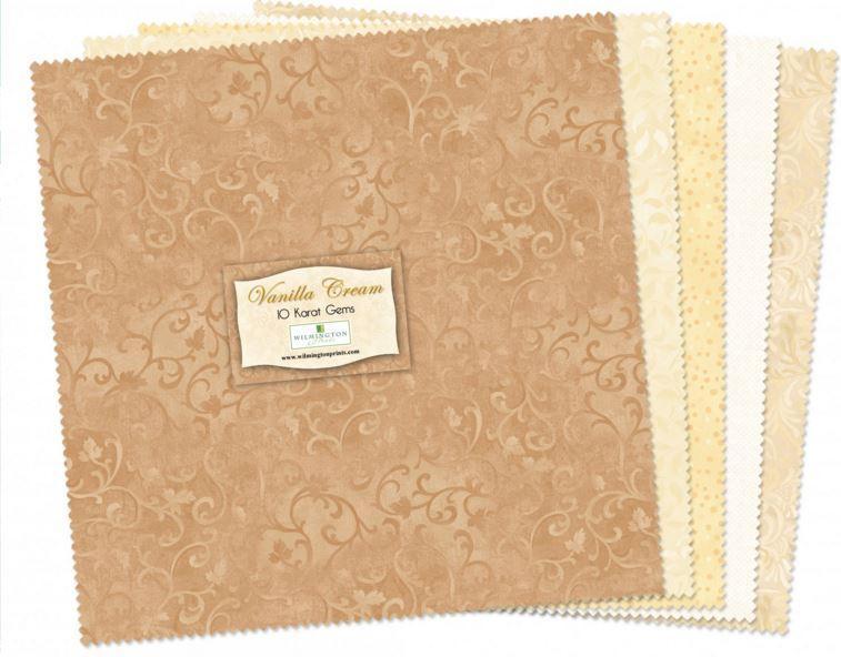  Essential Gems 10 Karat Vanilla Cream 10In. Squares By Wilmington Prints