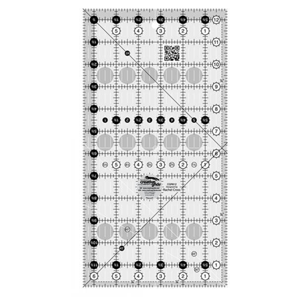 Creative Grids 6 1/2 X 12 1/2 Non Slip Ruler