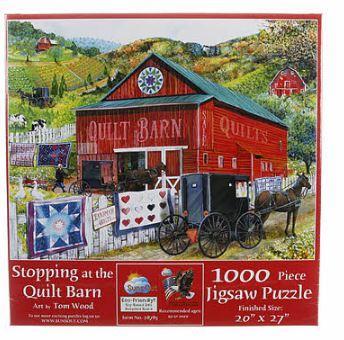 Stopping At The Quilt Barn Jigsaw Puzzle, 1000 Pieces