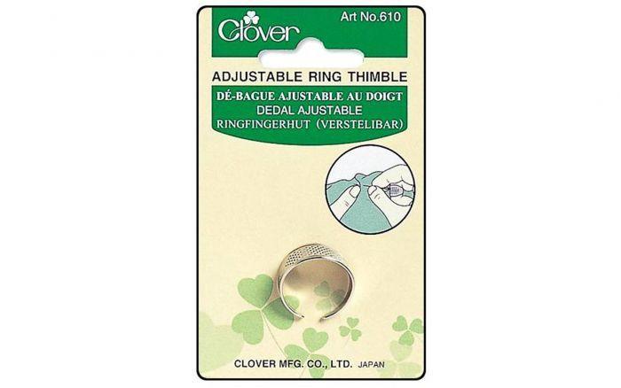 Clover Brass Adjustable Ring Thimble