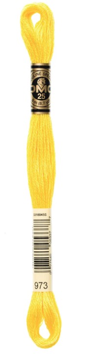 DMC Embroidery Floss Color 973 Bright Canary