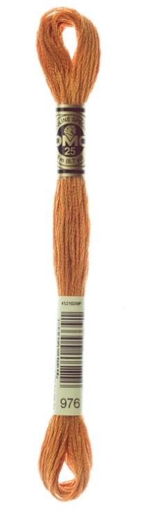 DMC Embroidery Floss Color 976 Medium Gold Brown