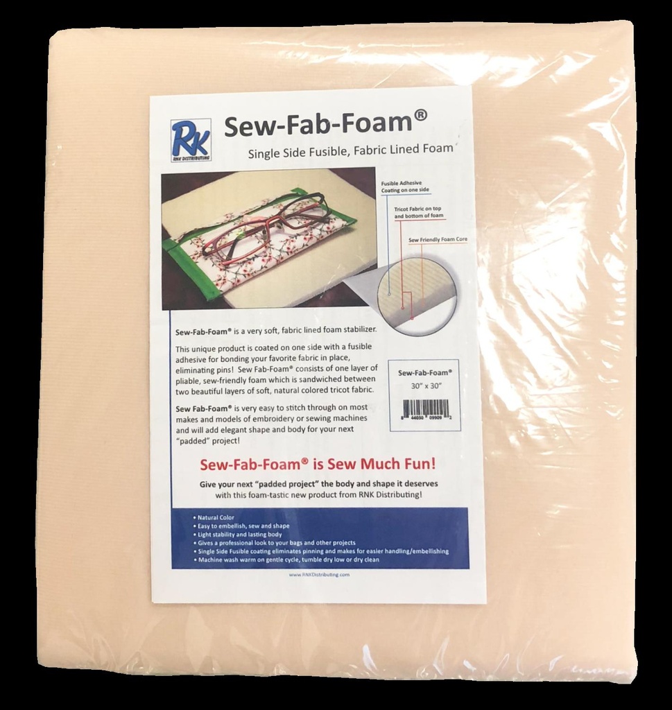 Sew Fab Foam Singl Fusible - 30 " X 30"