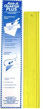 Add-A-Quarter Plus Ruler 12in