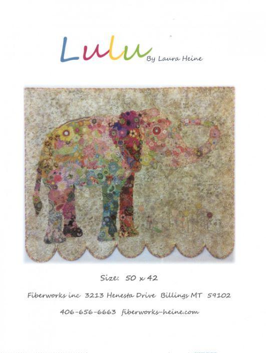 Lulu Elephant Collage Pattern by Laura Heine