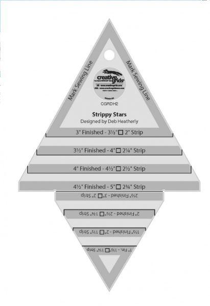 Creative Grids Strippy Stars Tool 5In X 7-1/2In Quilt Ruler