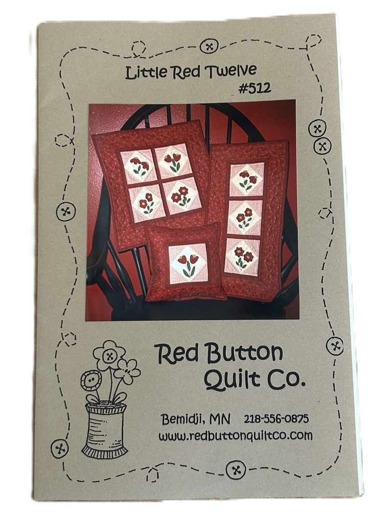 Little Red Twelve Wall Hanging Pattern from Red Button Quilt Co.