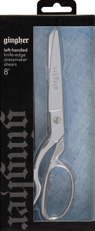 Gingher Left-Handed Knife-Edge Dressmaker Shears 8" with Sheath