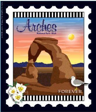 National Parks Stamp: Arches