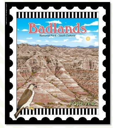 National Parks Stamp: Badlands