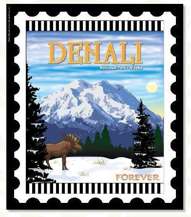 National Parks Stamp: Denali