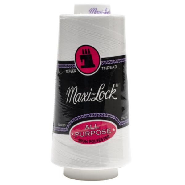 Maxi-Lock Stretch Serger Nylon Thread White, 3000Yd