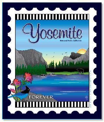 National Parks Stamp: Yosemite