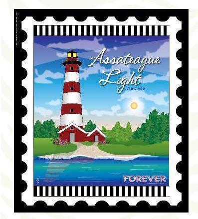 Lighthouse Lightstamp: Assateague