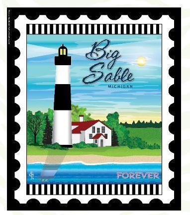 Lighthouse Lightstamp: Big Sable