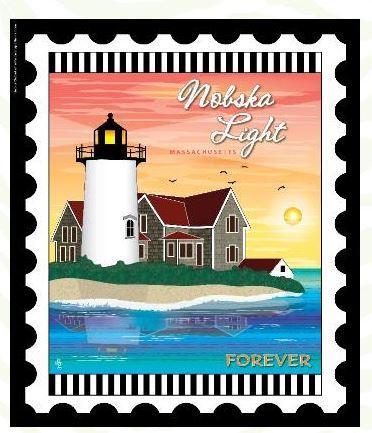 Lighthouse Light Stamp: Nobska Light