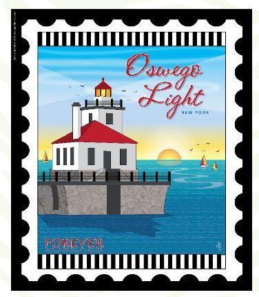 Lighthouse Lightstamp: Oswego Light